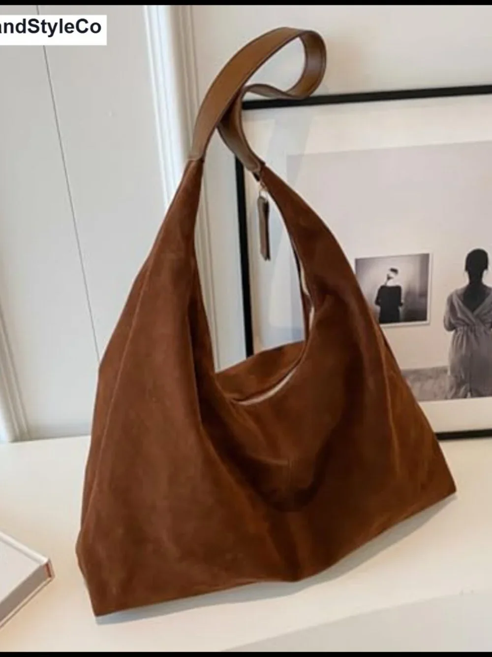 Faux Leather Hobo Shoulder Bag Large Tote Retro Handbag Top Handle Satchel